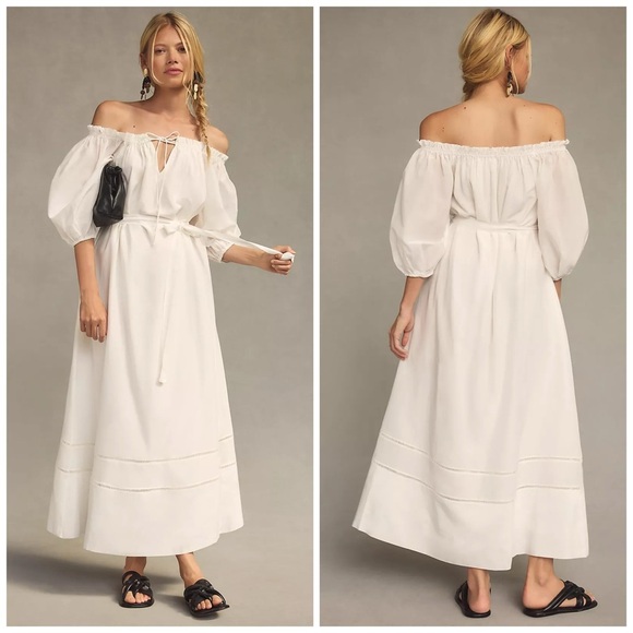 By Anthropologie Off-The-Shoulder Peasant Dress​